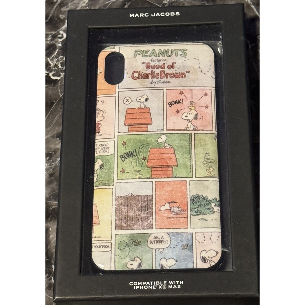 Snoopy Peanuts Comic Strip by Marc Jacobs‎ iPhone XS Max Phone Case with Box NEW